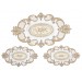 Bedspread Set For Bedroom, Embroidered With Silk, Cream-Gold Color