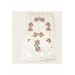 Cross Stitch Embroidered Prayer Rug Set In Claret Red/Burgundy Color