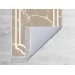 Non-Slip Digital Printed Velvet Carpet Brown 100X200 Cm Linear Stone
