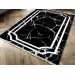 Non-Slip Digital Printed Velvet Carpet Black 180X280 Cm Linear Stone
