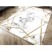Stars Non-Slip Digital Printed Velvet Carpet, Gold-White, 180X280 Cm