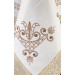 Rectangular Tablecloth With A Digital Print With A Tulip Design In Gold