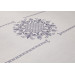 Tulip Print Rectangular Tablecloth 160X300 Cm, Silver Color