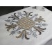 Tulip Embroidered Table Runner Gray 100X100 Cm