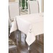 Cream-Cream Tulip Embroidered Tablecloth/Table Cover