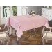 Embroidered Tablecloth With 4 Corners, Tulip Shape, Bright Pink
