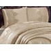 3-Piece Comforter Set With French Lace In Beige Color