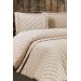 Velvet Quilted Double Bed Cover/Mattress Set Cappuccino Lima