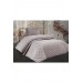 Lima Gray Velvet Quilted Single Bed Cover/Mattress Set