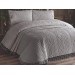 Limena Lacy Quilted Ultrasonic Double Bedspread Gray