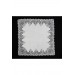 Tablecloth/Table Cover Of Velvet Fabric/Velour, Silver-Cream Lisa