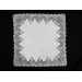 Tablecloth/Table Cover Of Velvet Fabric/Velour, Silver-Cream Lisa