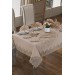 18-Piece Lisa Cappuccino Placemat/Table Cover Set