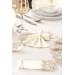 Lisa 18-Piece Gold-Cream Placemat/Table Cover Set