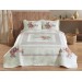 Lorenza Light Orange Quilted Double Bed Cover/Mattress