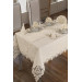 Miray Cream 26-Piece Tablecloth