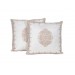 غطاء وسادة من قطعتين من القماش المخملي بتصميم عثماني لون كريمي