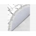 طقم بساط/سجاد حمام بيضاوي الشكل مكون من قطعتين بتصميم متصدع لون أبيض