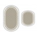 2-Piece Joinery Oval Bath Mat Set Cappuccino