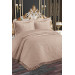 Lace Quilted Ultrasonic Double Bedspread Beige