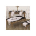 5-Piece Diamond Living Room Tablecloth Set, Cream Color