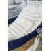 Plain 100% Cotton Jacquard 2 Pcs Towel Set Cream