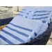 100% Cotton Jacquard Two-Piece Plain Blue Towel Set