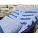 100% Cotton Jacquard Two-Piece Plain Blue Towel Set