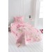طقم لحاف السرير للأطفال باللون الوردي