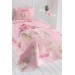 طقم لحاف السرير للأطفال باللون الوردي