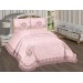 French Guipure Blanket Set, Powder/Light Pink Roma