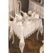 26-Piece Table Cover/Cover, Rose Heart Cream