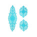 3-Piece Velvet Coverlet/Pedlet Set For Living Room Roseart Turquoise