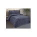 Double Bed Sheet Of Jacquard And Chenille, Dark Blue Color Royal