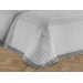 Roza Gray Quilted Double Bed Cover