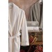 Luxury Embroidered Cotton Bathrobe/Robe Set In Cream-Beige Color Sare