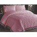 Single Quilted Lace Bedspread In Simirna Powder/Light Pink
