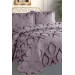 Jacquard And Chenille Sheet/Bed Sheet Set, Purple Color Şulem