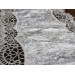 Suman Kordone Luxury Embroidered 5-Piece Living Room Tablecloth Set, Black-Platinum Color