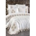 9 Piece Luxury Embroidered Cream Terra Wedding Bedding Set