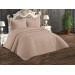 Ultrasonic Quilted Ivory Double Bedspread Beige
