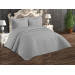 Ultrasonic Quilted Ivory Double Bedspread Gray