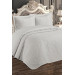 Ultrasonic Quilted Ivory Double Bedspread Cream