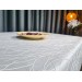 Vein Rectangle Table Cloth Cream 145X220Cm