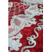 Embroidered Velvet Prayer Rug Red