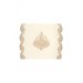 Vilma Cream-Gold 2-Piece French Guipure Bath Mat/Rug Set