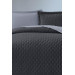 Washed Soft Double Sided Double Bedspread Gray
