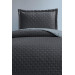 Washed Soft Double Sided Single Bedspread Gray