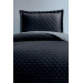 Washed Soft Double Sided Single Bedspread Black