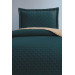 Washed Soft Double Sided Single Bedspread Green